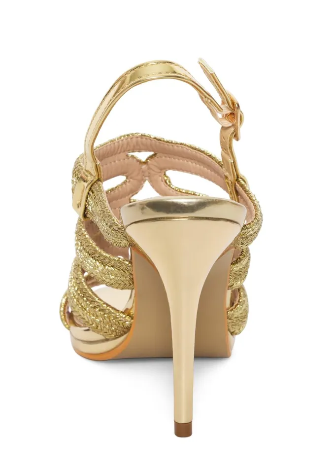 METALLIC ROPE HEELS Gold Women VENUS Heels