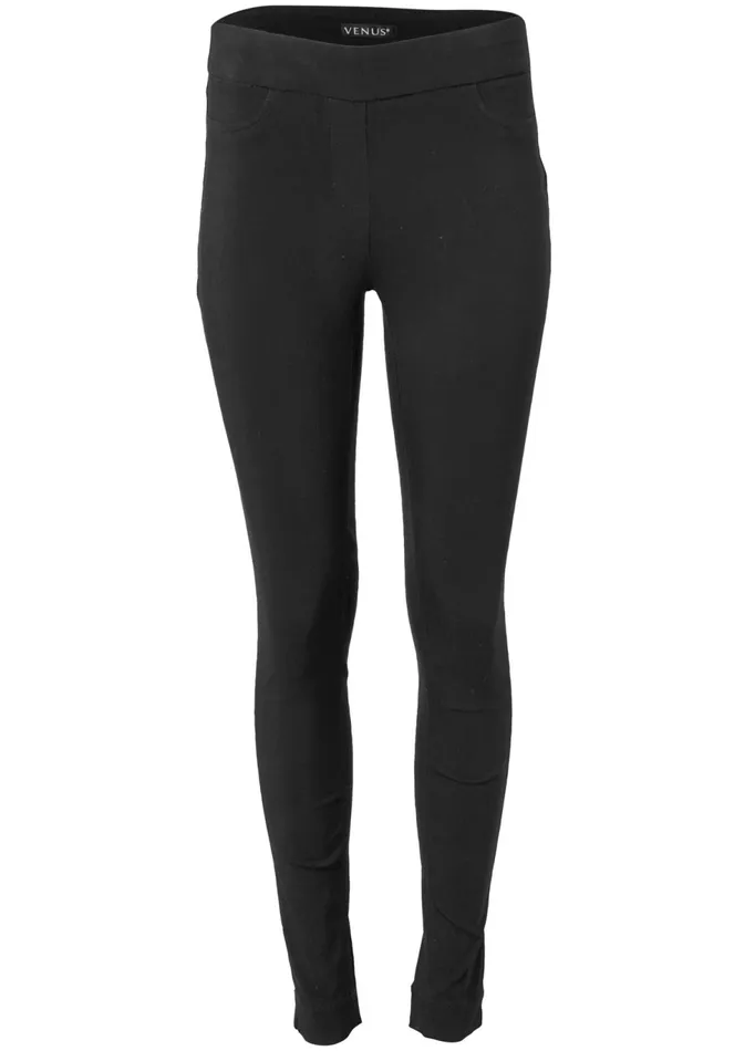MID RISE SLIMMING STRETCH JEGGINGS Black Women VENUS Leggings