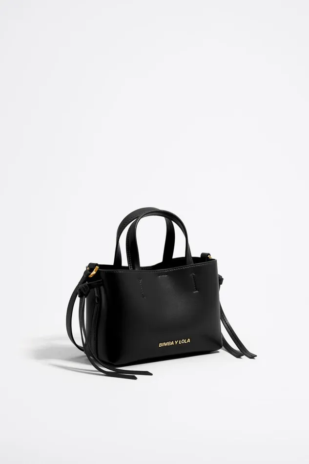 Mini Black Leather Chihuahua Bag Black Women Bimba Y Lola Chihuahua Bags