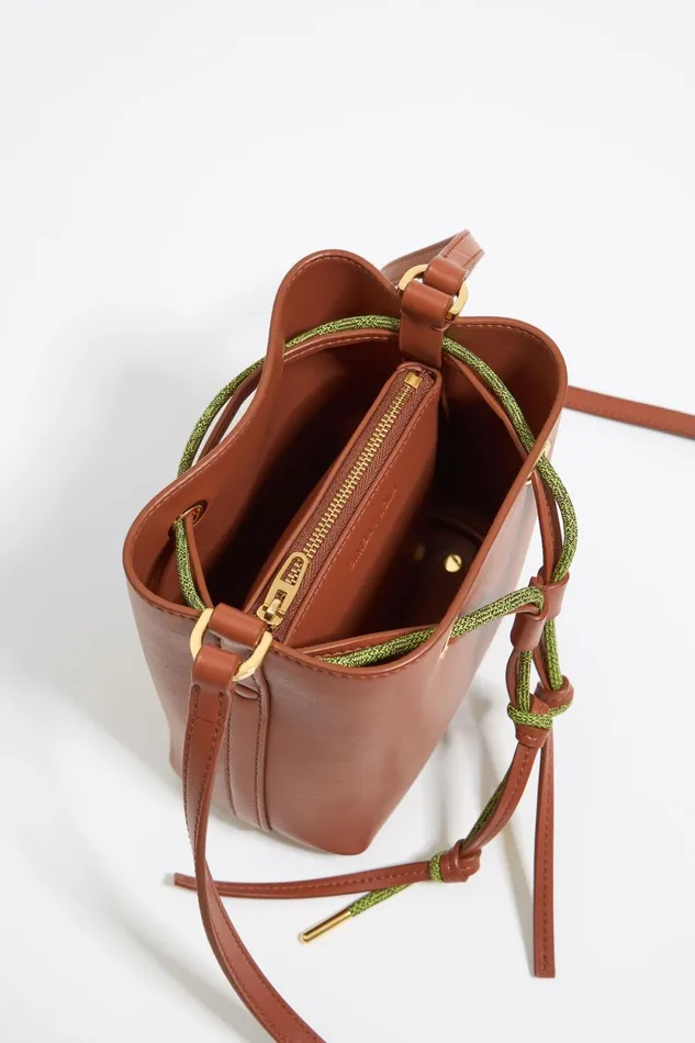 Mini Walnut Leather Chihuahua Bag Nut Women Bimba Y Lola Crossbody Bags