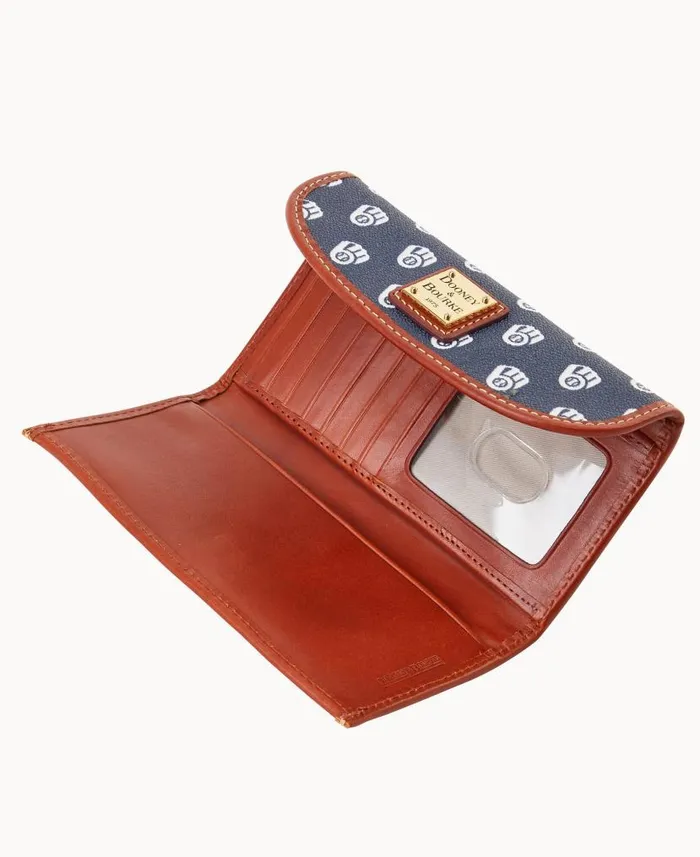 MLB Brewers Continental Clutch Brewers ManWoman Dooney and Bourke Wallets MLB Brewers Continental Clutch Brewers ManWoman Dooney and Bourke Wallets