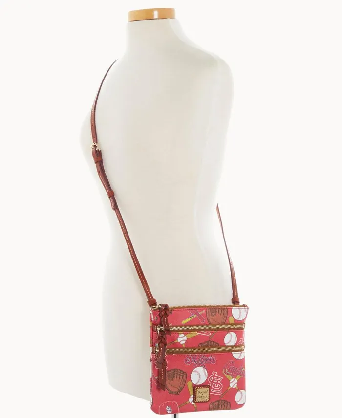 MLB Cardinals N S Triple Zip Crossbody Cardinals Woman Dooney and Bourke Crossbodies MLB Cardinals N S Triple Zip Crossbody Cardinals Woman Dooney and Bourke Crossbodies