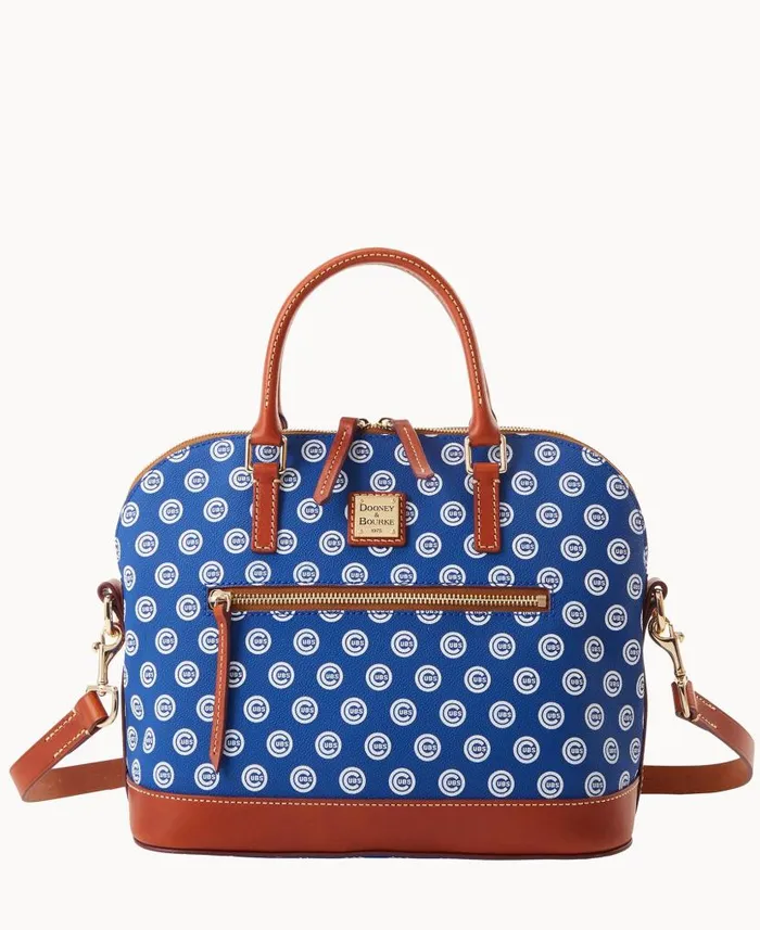 MLB Cubs Domed Zip Satchel Cubs Woman Dooney and Bourke Satchels
