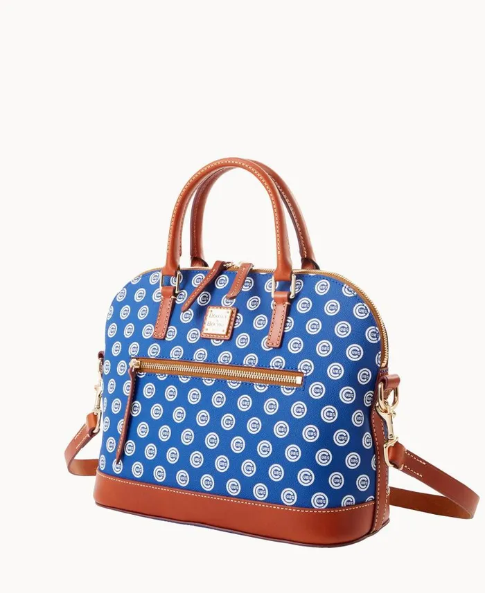 MLB Cubs Domed Zip Satchel Cubs Woman Dooney and Bourke Satchels MLB Cubs Domed Zip Satchel Cubs Woman Dooney and Bourke Satchels
