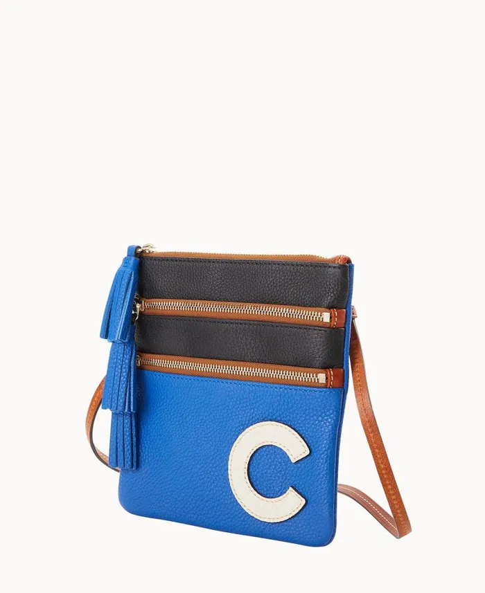 MLB Cubs Triple Zip Crossbody Cubs Woman Dooney and Bourke Crossbodies MLB Cubs Triple Zip Crossbody Cubs Woman Dooney and Bourke Crossbodies