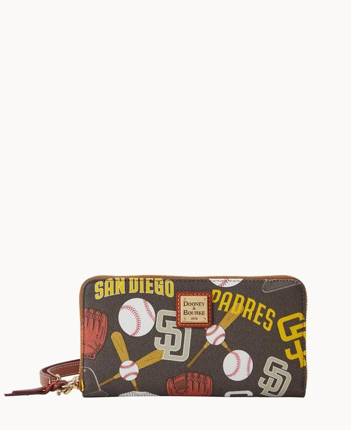 MLB Padres Large Zip Around Wristlet Padres ManWoman Dooney and Bourke Wallets MLB Padres Large Zip Around Wristlet Padres ManWoman Dooney and Bourke Wallets