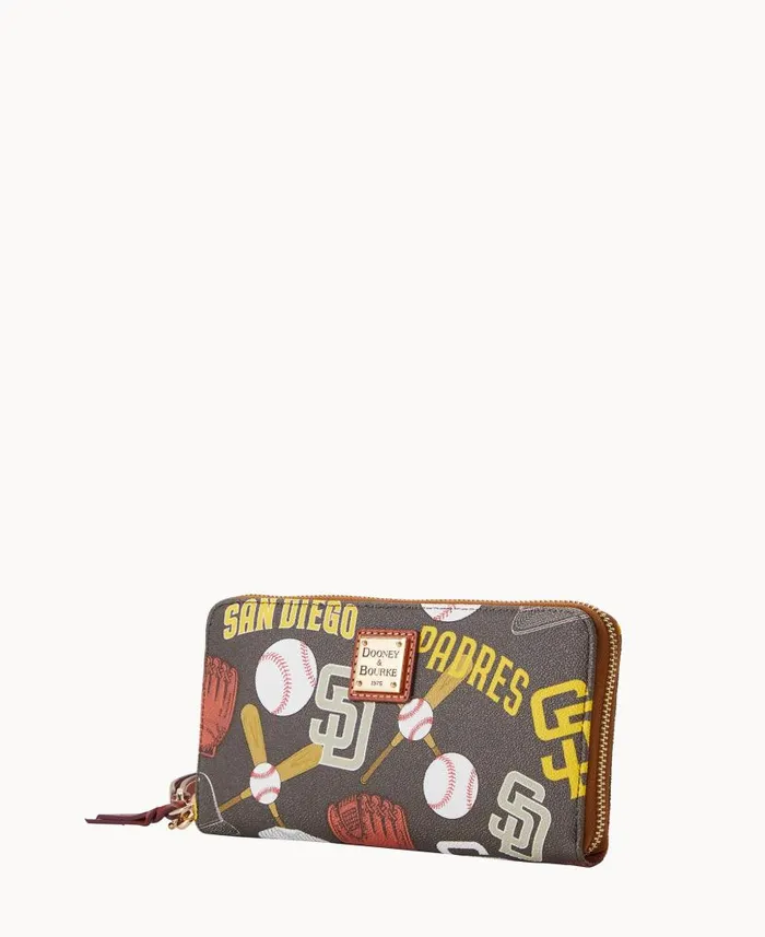MLB Padres Large Zip Around Wristlet Padres ManWoman Dooney and Bourke Wallets MLB Padres Large Zip Around Wristlet Padres ManWoman Dooney and Bourke Wallets
