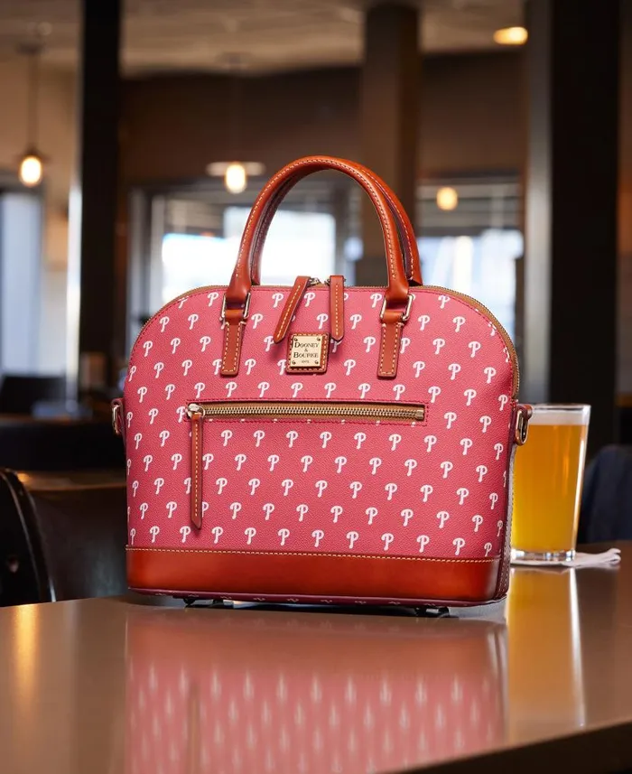 MLB Phillies Domed Zip Satchel Phillies Woman Dooney and Bourke Satchels MLB Phillies Domed Zip Satchel Phillies Woman Dooney and Bourke Satchels