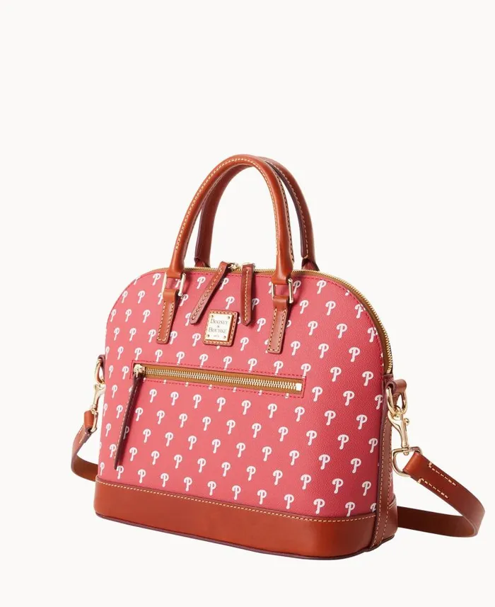 MLB Phillies Domed Zip Satchel Phillies Woman Dooney and Bourke Satchels MLB Phillies Domed Zip Satchel Phillies Woman Dooney and Bourke Satchels