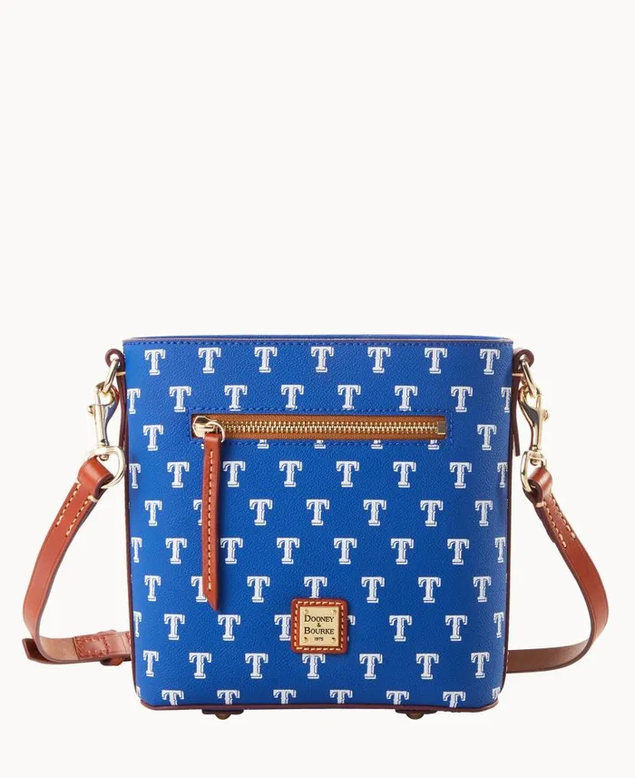 MLB Rangers Small Zip Crossbody Rangers Woman Dooney and Bourke Crossbodies