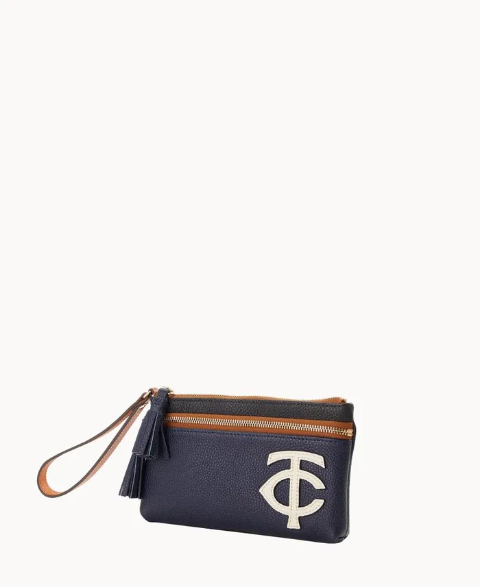 MLB Twins Double Zip Wristlet Twins ManWoman Dooney and Bourke Wallets MLB Twins Double Zip Wristlet Twins ManWoman Dooney and Bourke Wallets