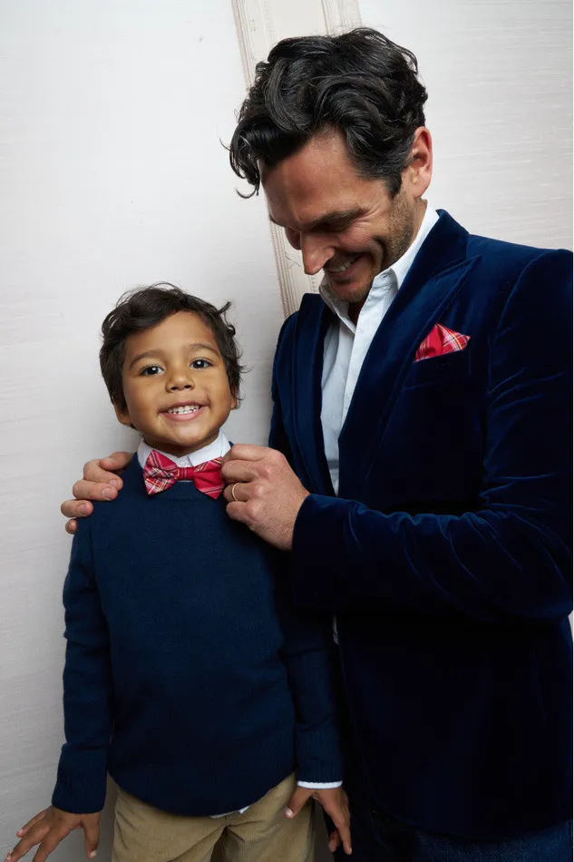 Mommy and Me Kids LoveShackFancy Bastow Tartan Bow Tie Cheery Red