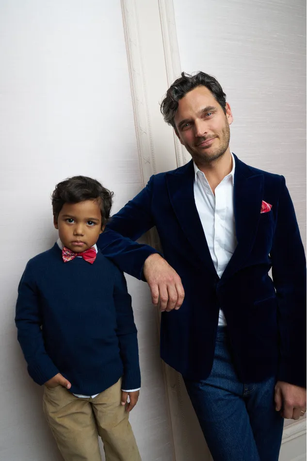 Mommy and Me Kids LoveShackFancy Bastow Tartan Bow Tie Cheery Red