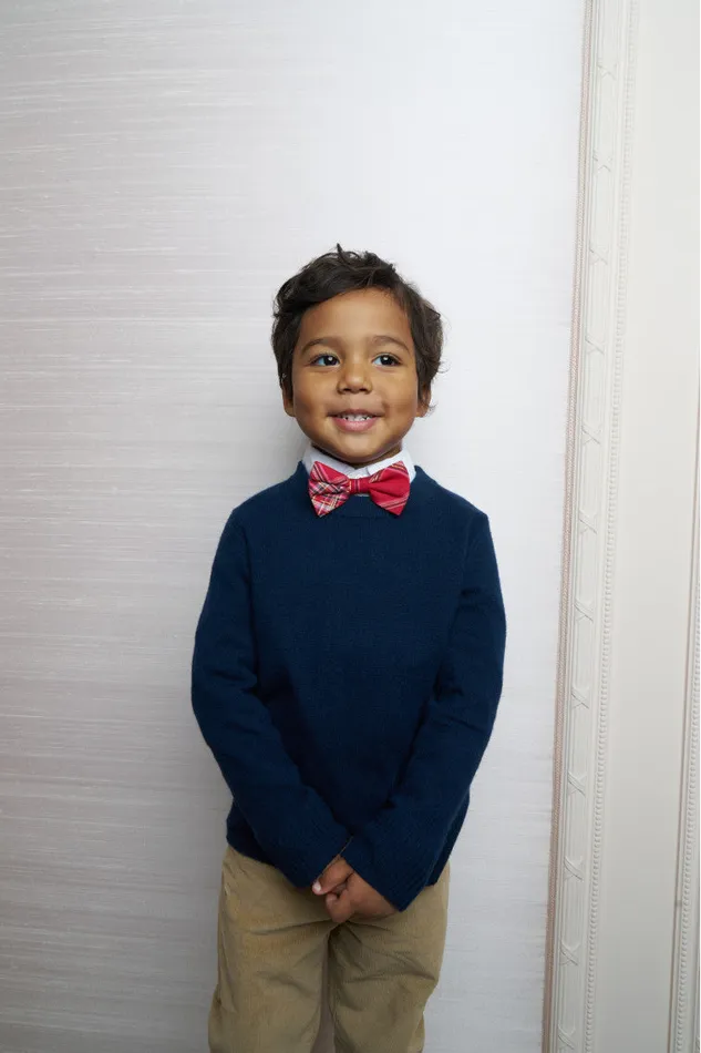 Mommy and Me Kids LoveShackFancy Bastow Tartan Bow Tie Cheery Red