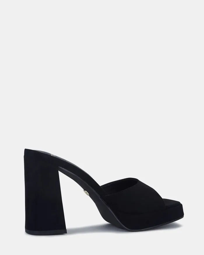 Mules FINNEY BLACK Block Heels NOVO Shoes Women