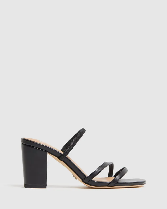 Mules MONDAY BLACK Block Heels 8211 NOVO Shoes Women