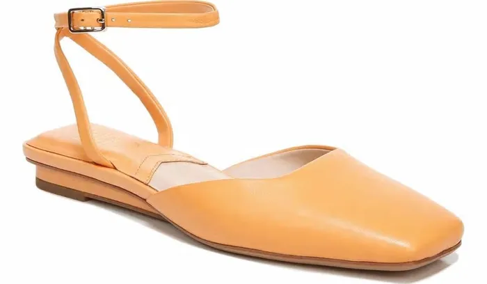 Mules Women Franco Sarto Franco Jolee Flat Cantaloupe Leather