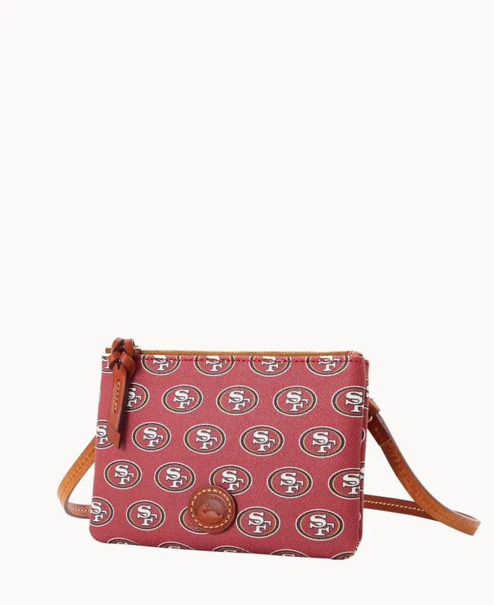 NFL 49ERS Top Zip Crossbody 49ers Woman Dooney and Bourke Crossbodies NFL 49ERS Top Zip Crossbody 49ers Woman Dooney and Bourke Crossbodies