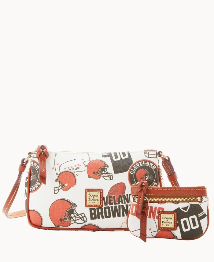 NFL Browns Lexi Crossbody Sm Coin Case Browns Woman Dooney and Bourke Crossbodies NFL Browns Lexi Crossbody Sm Coin Case Browns Woman Dooney and Bourke Crossbodies