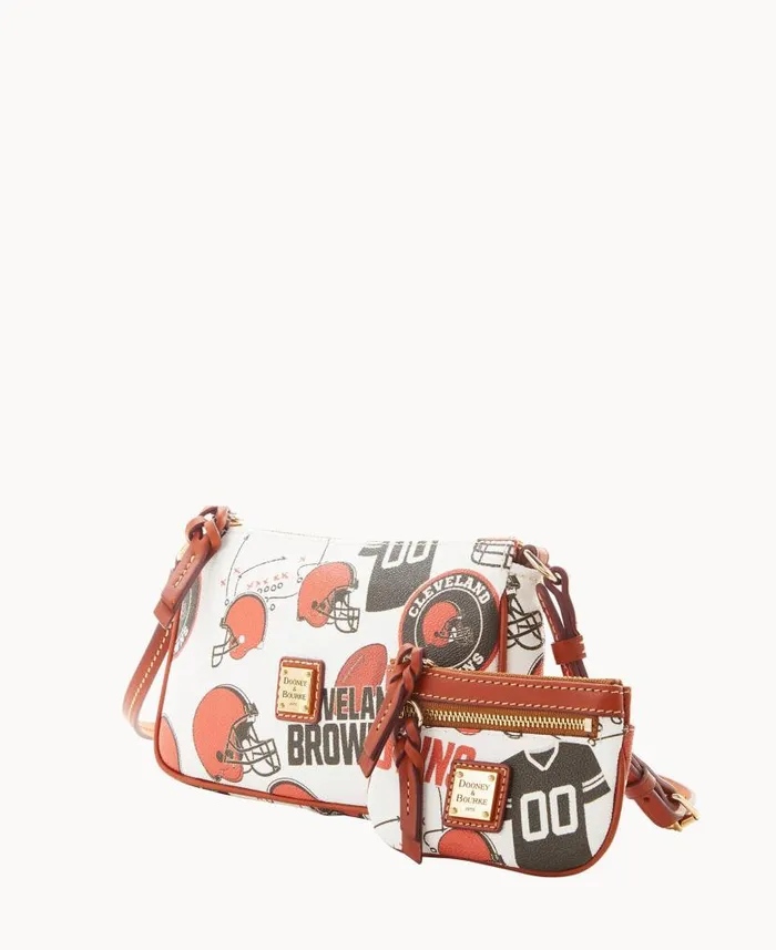NFL Browns Lexi Crossbody Sm Coin Case Browns Woman Dooney and Bourke Crossbodies NFL Browns Lexi Crossbody Sm Coin Case Browns Woman Dooney and Bourke Crossbodies