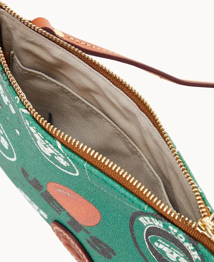 NFL Jets Top Zip Crossbody Jets Woman Dooney and Bourke Crossbodies NFL Jets Top Zip Crossbody Jets Woman Dooney and Bourke Crossbodies