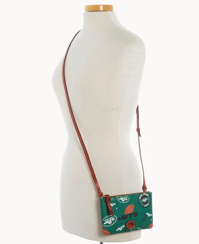 NFL Jets Top Zip Crossbody Jets Woman Dooney and Bourke Crossbodies NFL Jets Top Zip Crossbody Jets Woman Dooney and Bourke Crossbodies