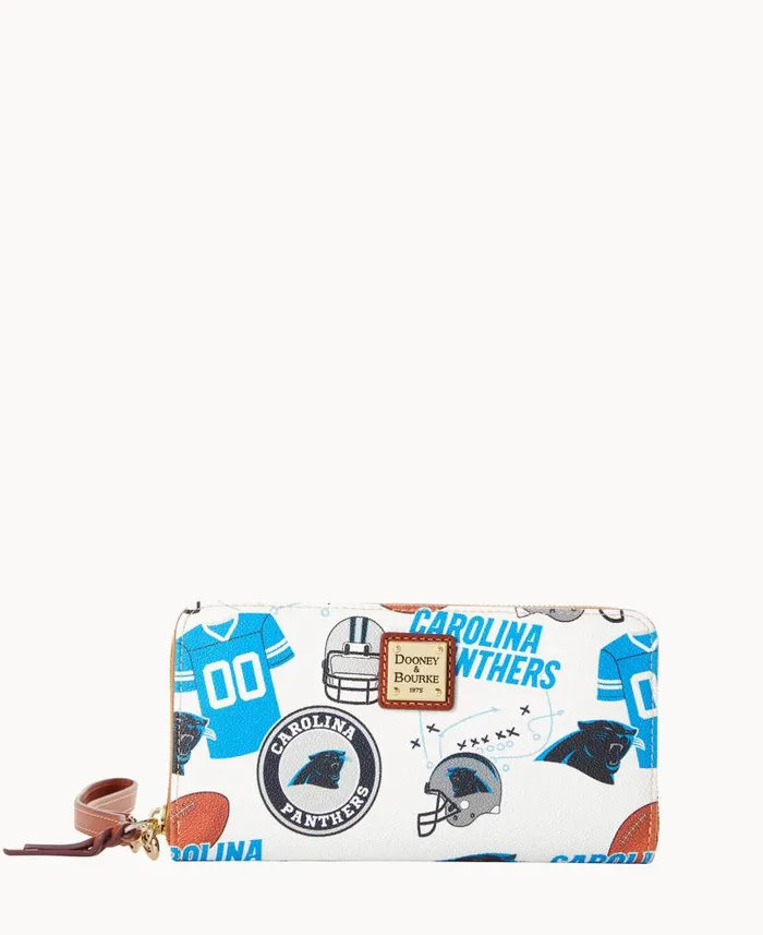 NFL Panthers Large Zip Around Wristlet Panthers ManWoman Dooney and Bourke Wallets NFL Panthers Large Zip Around Wristlet Panthers ManWoman Dooney and Bourke Wallets