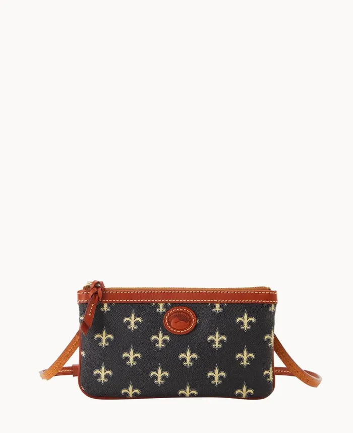 NFL Saints Large Slim Crossbody Saints Woman Dooney and Bourke Crossbodies