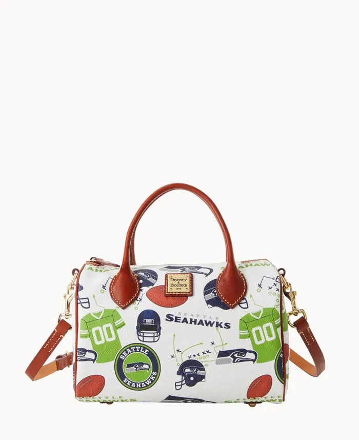 NFL Seahawks Barrel Satchel Seahawks Woman Dooney and Bourke Satchels