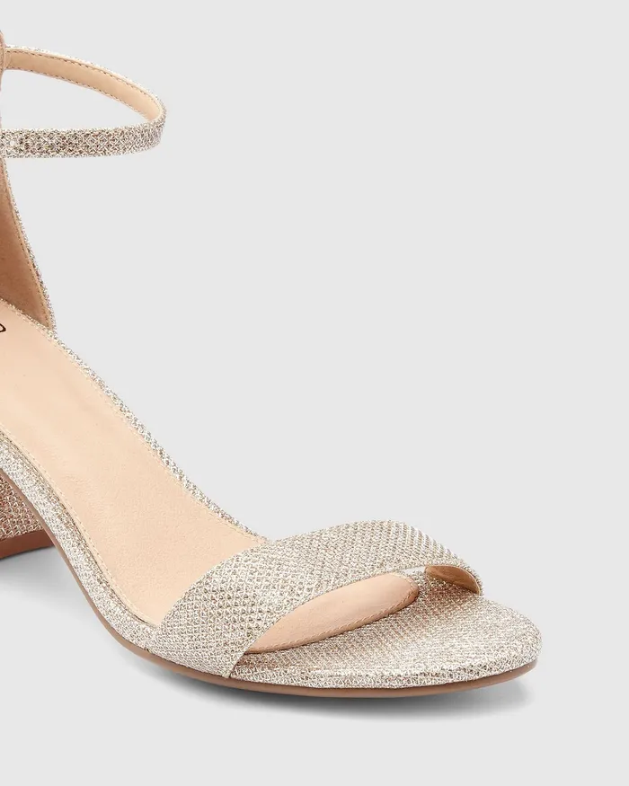 NOVO Shoes Block Heels Women PUSHA GOLD NOVO Shoes Block Heels Women PUSHA GOLD