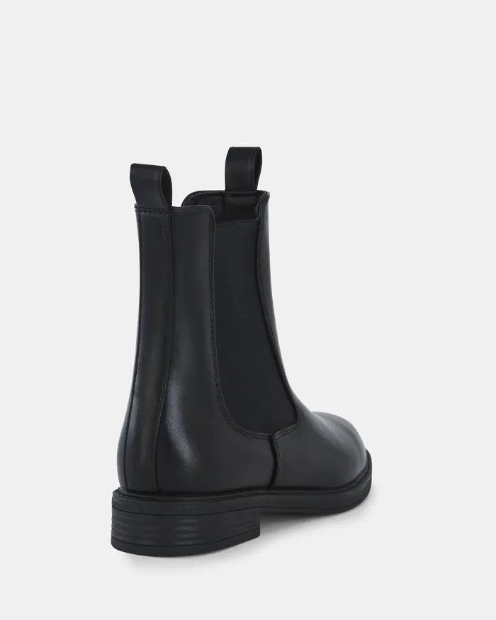 NOVO Shoes DAMO BLACK Slip On Boots Women Flat Boots