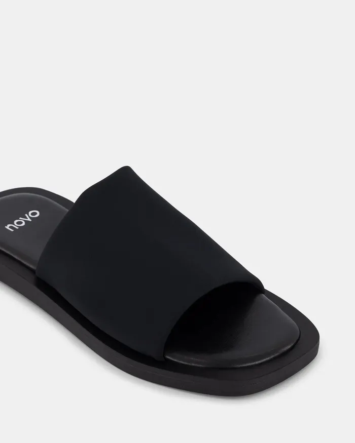 NOVO Shoes Flat Sandals Women VORAGE BLACK Sandals