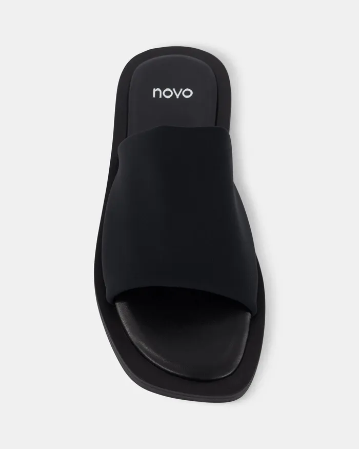 NOVO Shoes Flat Sandals Women VORAGE BLACK Sandals