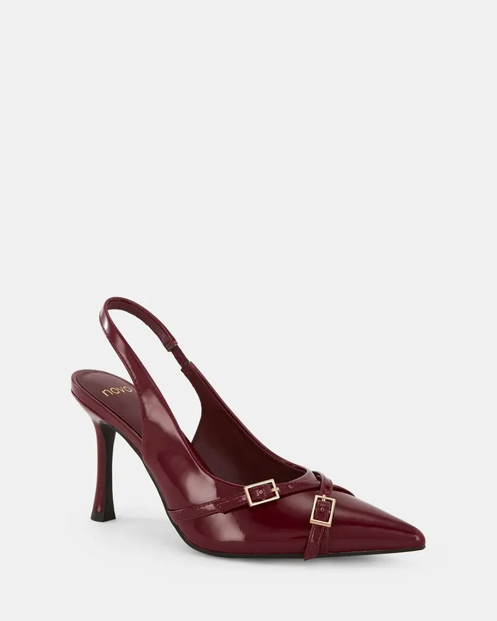 NOVO Shoes Party Women IGGI DEEP RED PATENT High Heels