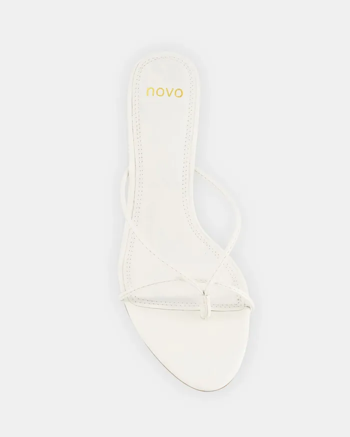NOVO Shoes Party Women URBE WHITE Open Toe Heels