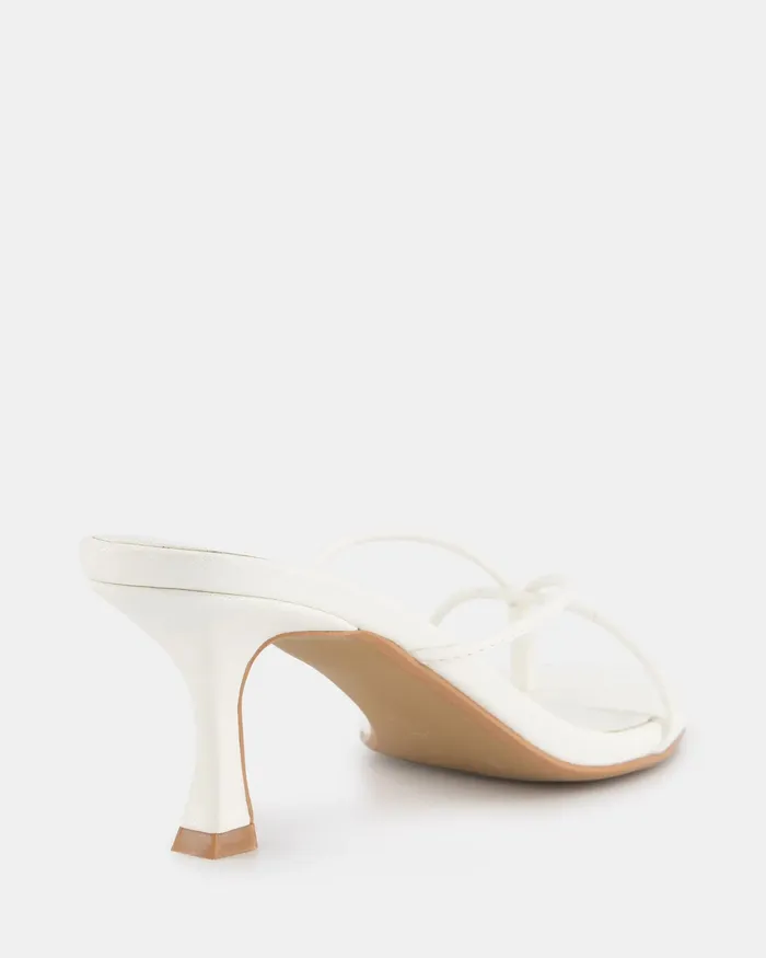 NOVO Shoes Party Women URBE WHITE Open Toe Heels