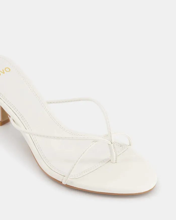 NOVO Shoes Party Women URBE WHITE Open Toe Heels