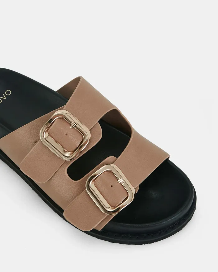 NOVO Shoes SASCHA ALMOND Flatform Women Flat Sandals