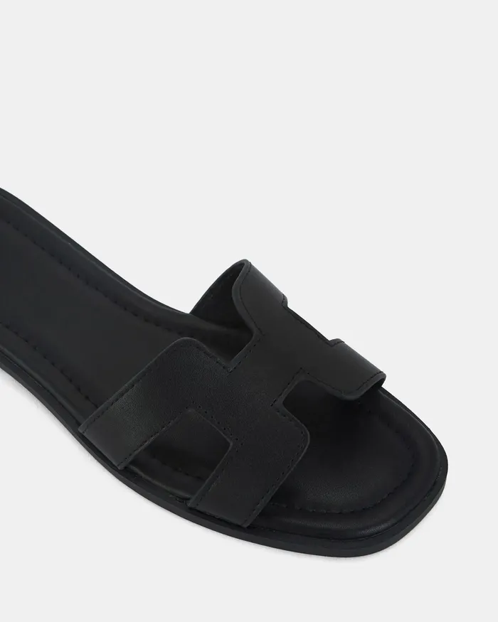NOVO Shoes Slides Women SACHIE BLACK Flatform