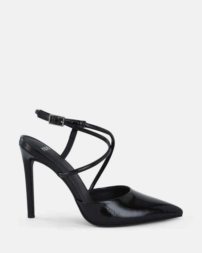 NOVO Shoes Stilettos Women IZANO BLACK Closed Toe Heels