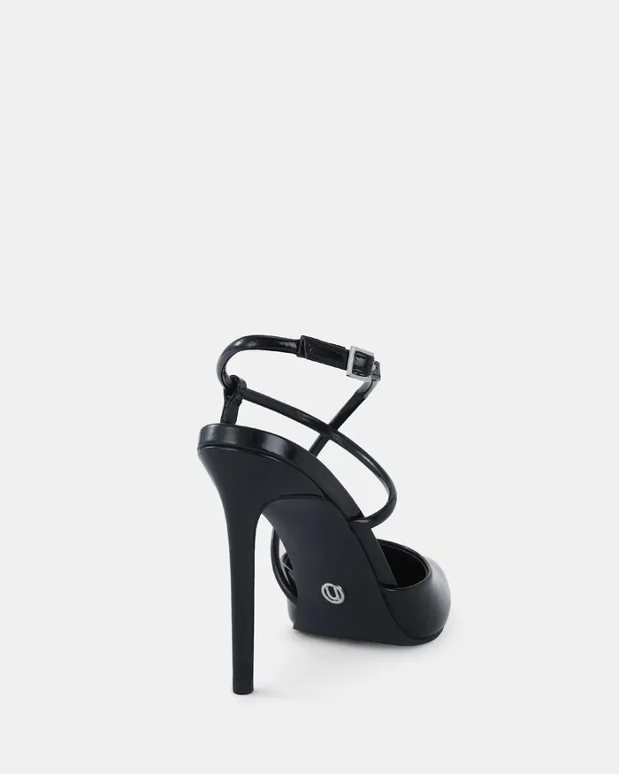 NOVO Shoes Stilettos Women IZANO BLACK Closed Toe Heels