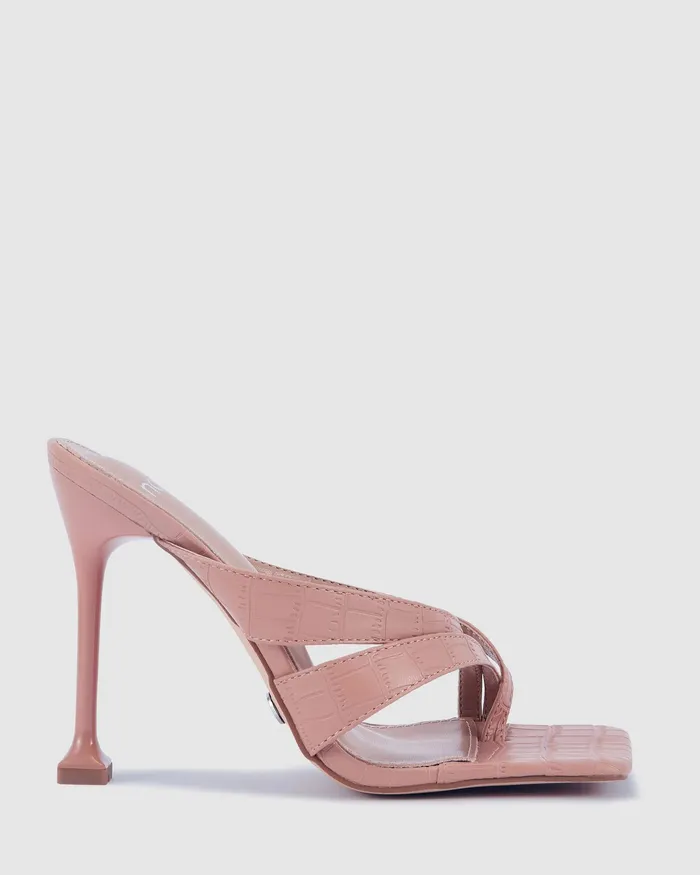 NOVO Shoes ZAWADI Buff Martini Heels Women Mules