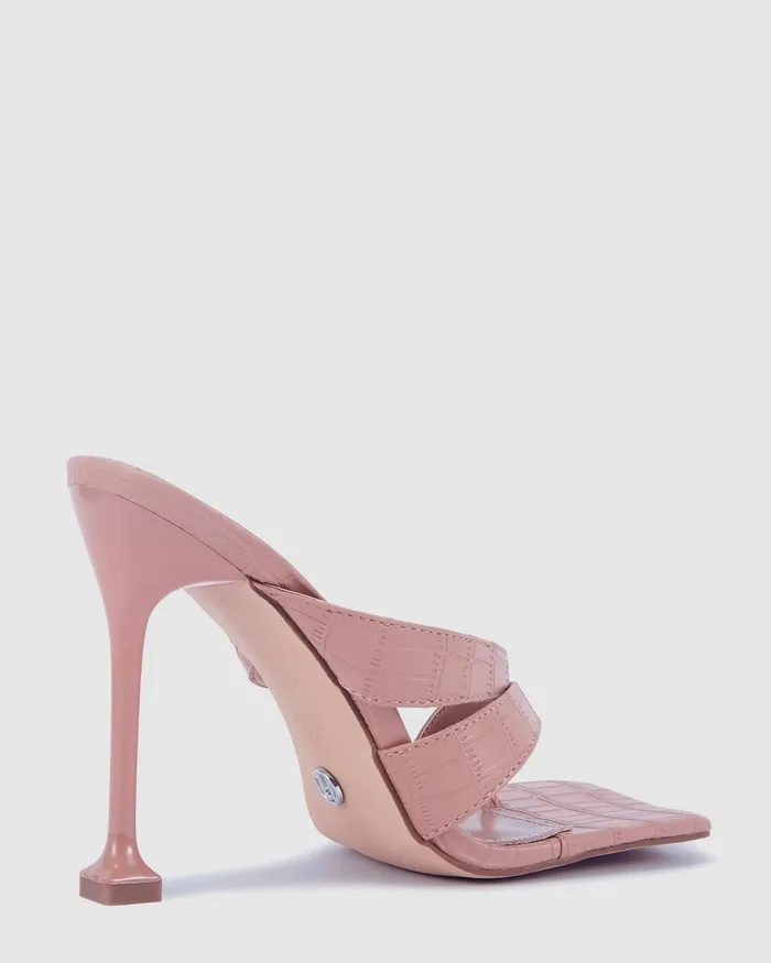 NOVO Shoes ZAWADI Buff Martini Heels Women Mules