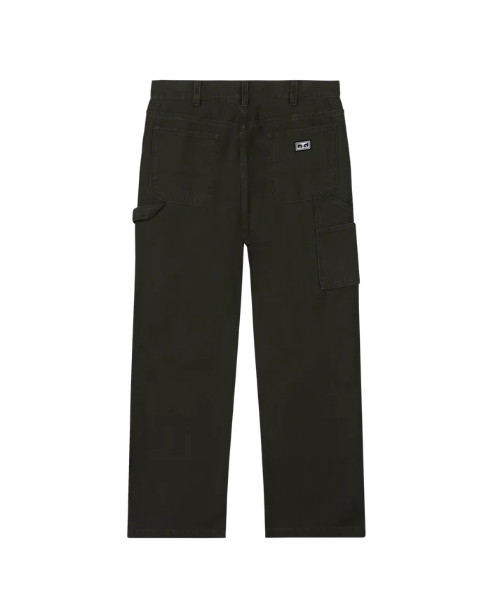 OBEY Clothing BOTTOMS Men BIG TIMER TWILL DOUBLE KNEE CARPENTER Rosin Faded Wash
