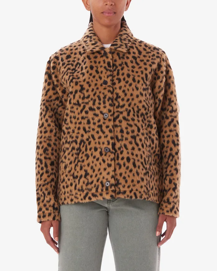OBEY Clothing JACKETS Women DOTTIE JACKET Bone Brown Multi