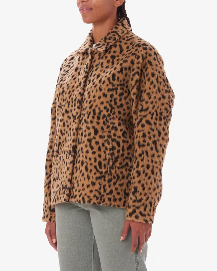 OBEY Clothing JACKETS Women DOTTIE JACKET Bone Brown Multi