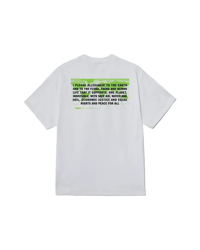 OBEY Clothing TSHIRTS Men PLEDGE ALLEGIANCE CLASSIC TSHIRT White
