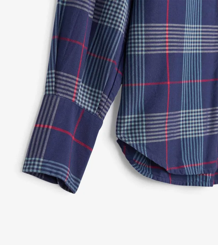 Olivia Blouse 8211 Patriot Blue Plaid Hatley