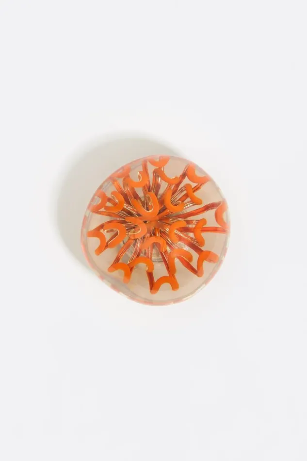 Orange Bubble Chrysanthemum Charm Orange Women Bimba Y Lola Bag Charms