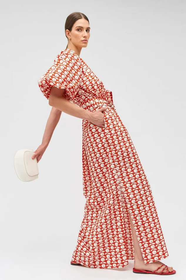 Oroton Apple Stamp One Shoulder Dress Poppy Women Dresses Oroton Apple Stamp One Shoulder Dress Poppy Women Dresses